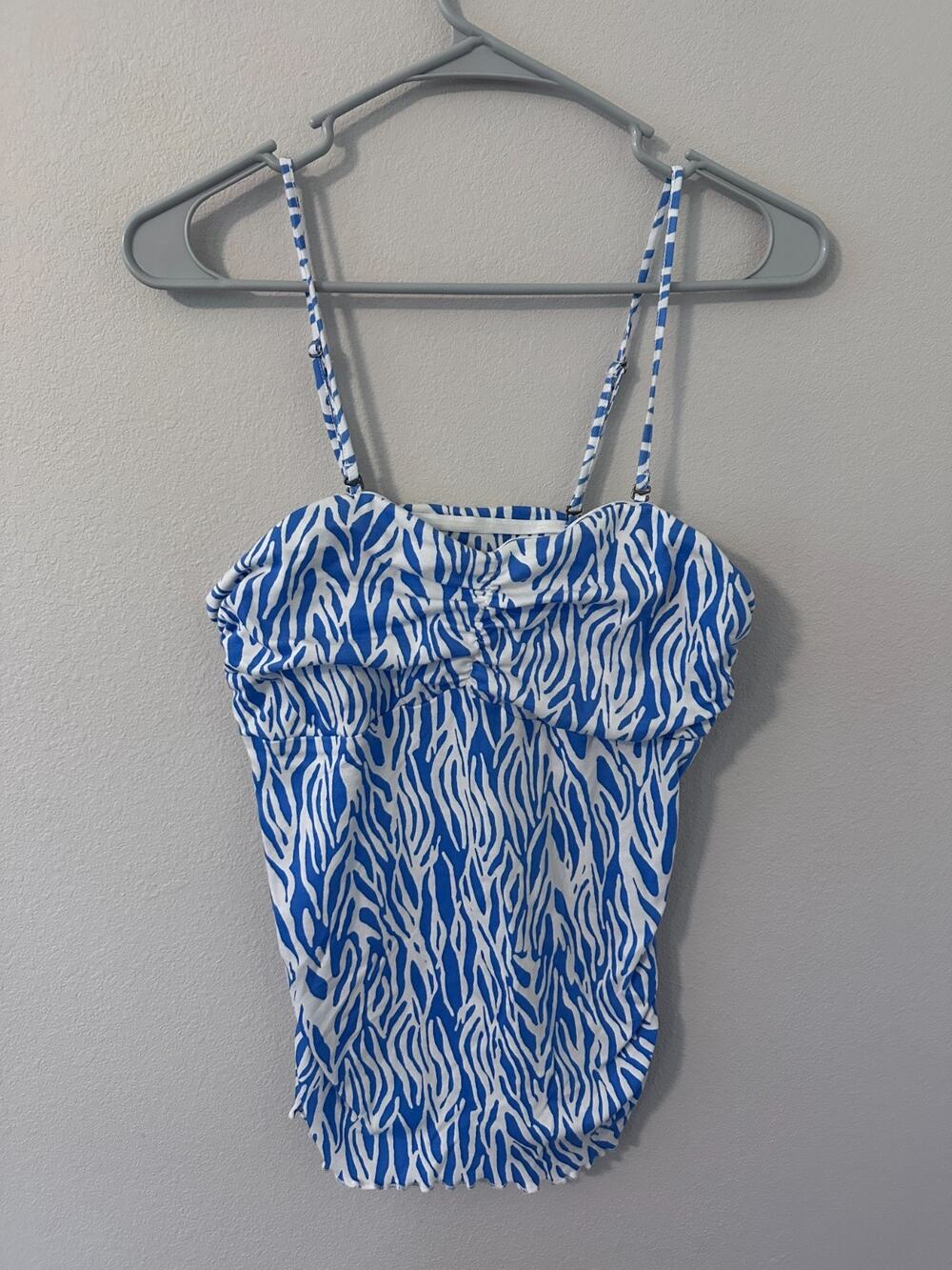 DVF Target Medium Women's Sea Twig Blue Tank‎ Top Diane Von Furstenberg Y2k